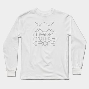 Maiden Mothe Crone, Tripple Goddess Symbol Long Sleeve T-Shirt